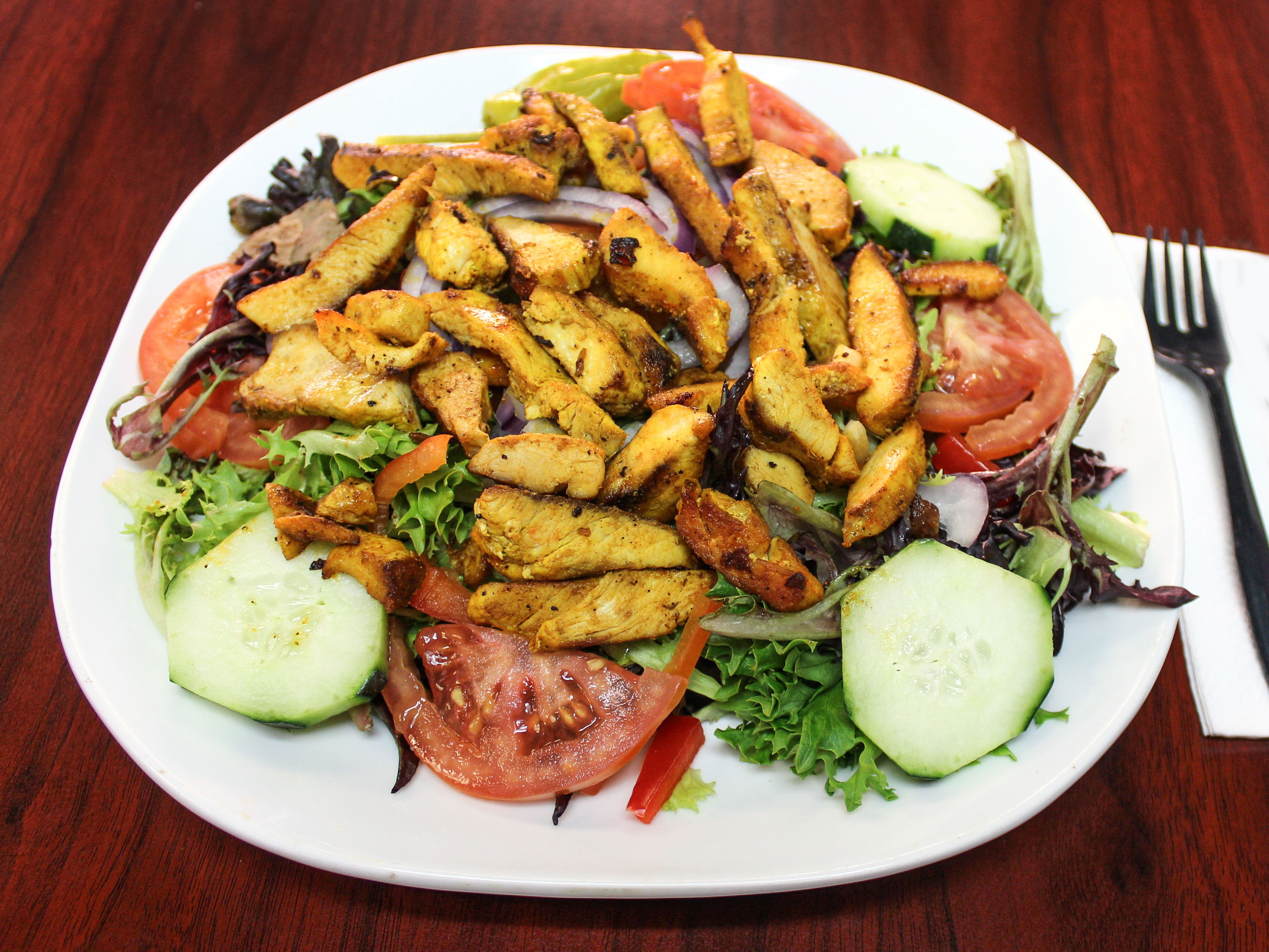 Order Chicken Shawarma Salad food online from Munchies Cafe store, Tempe on bringmethat.com