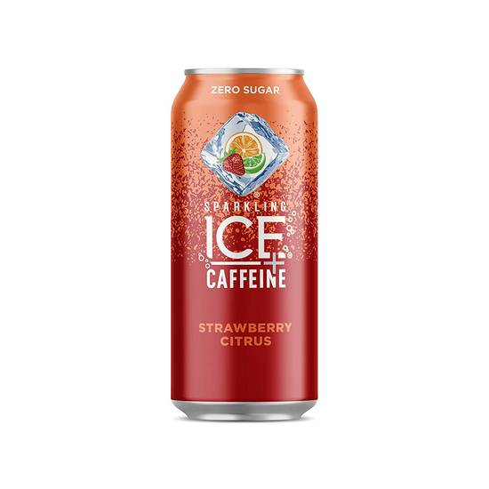 Order Sparkling Ice +Caffeine Strawberry Citrus Sparkling Water food online from Deerings Market store, Traverse City on bringmethat.com