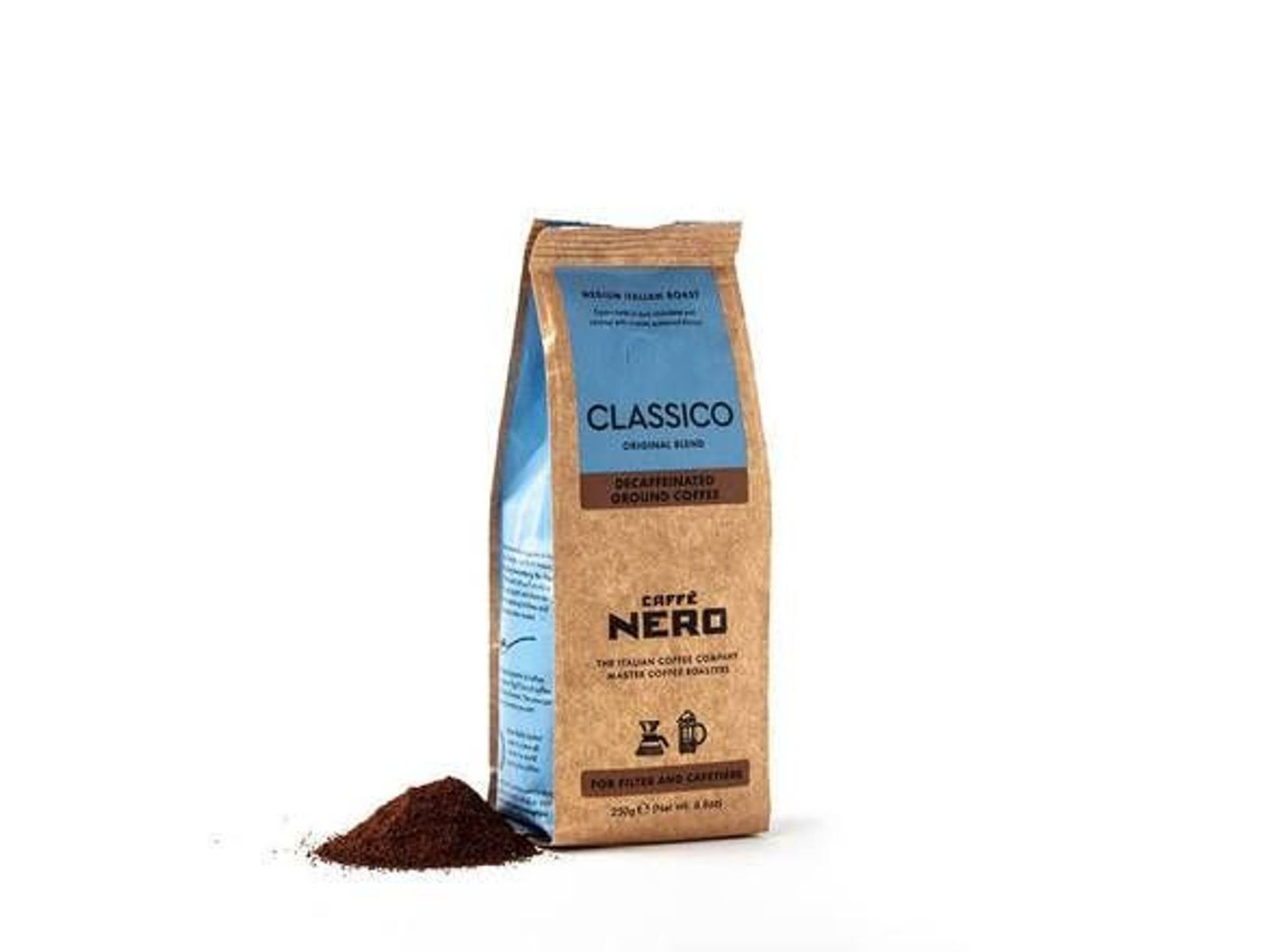 Order Classico Decaf Ground Coffee food online from Caffe Nero store, Beverly on bringmethat.com