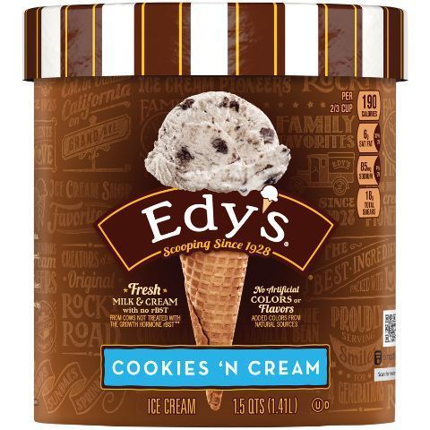 Order Edys Cookies N Cream 1.5 Quart food online from 7-Eleven store, San Antonio on bringmethat.com