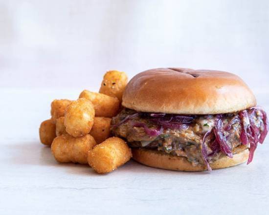 Order Mushroom and Onion Burger food online from Cinepolis store, Dallas on bringmethat.com