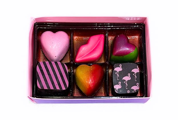Order Artisan Chocolates - Gift Box of 6 food online from Le Macaron French Pastries store, Huntsville on bringmethat.com