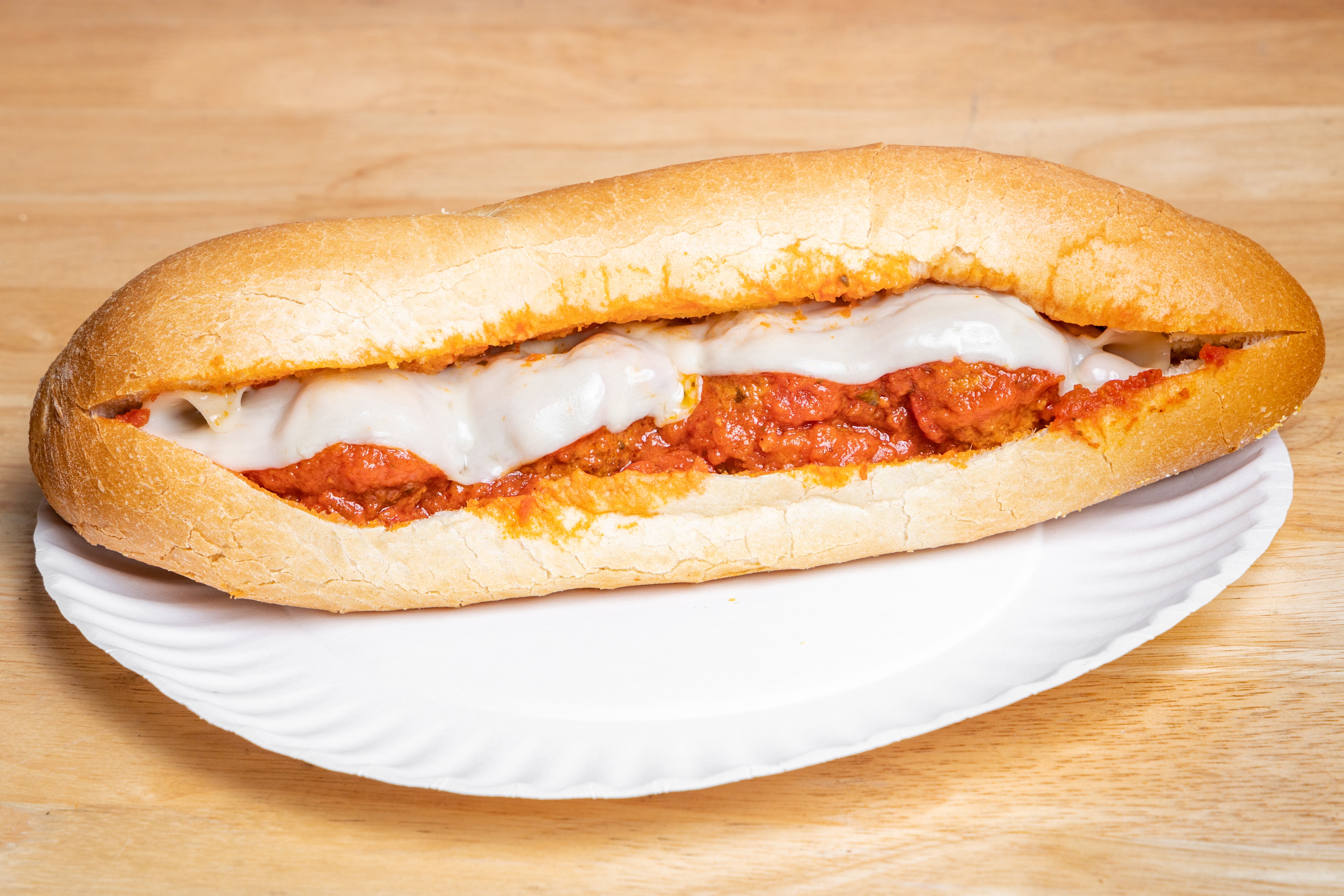 Order Meatball Parmesan Sub - 10'' food online from Express Pizza store, Bedford on bringmethat.com