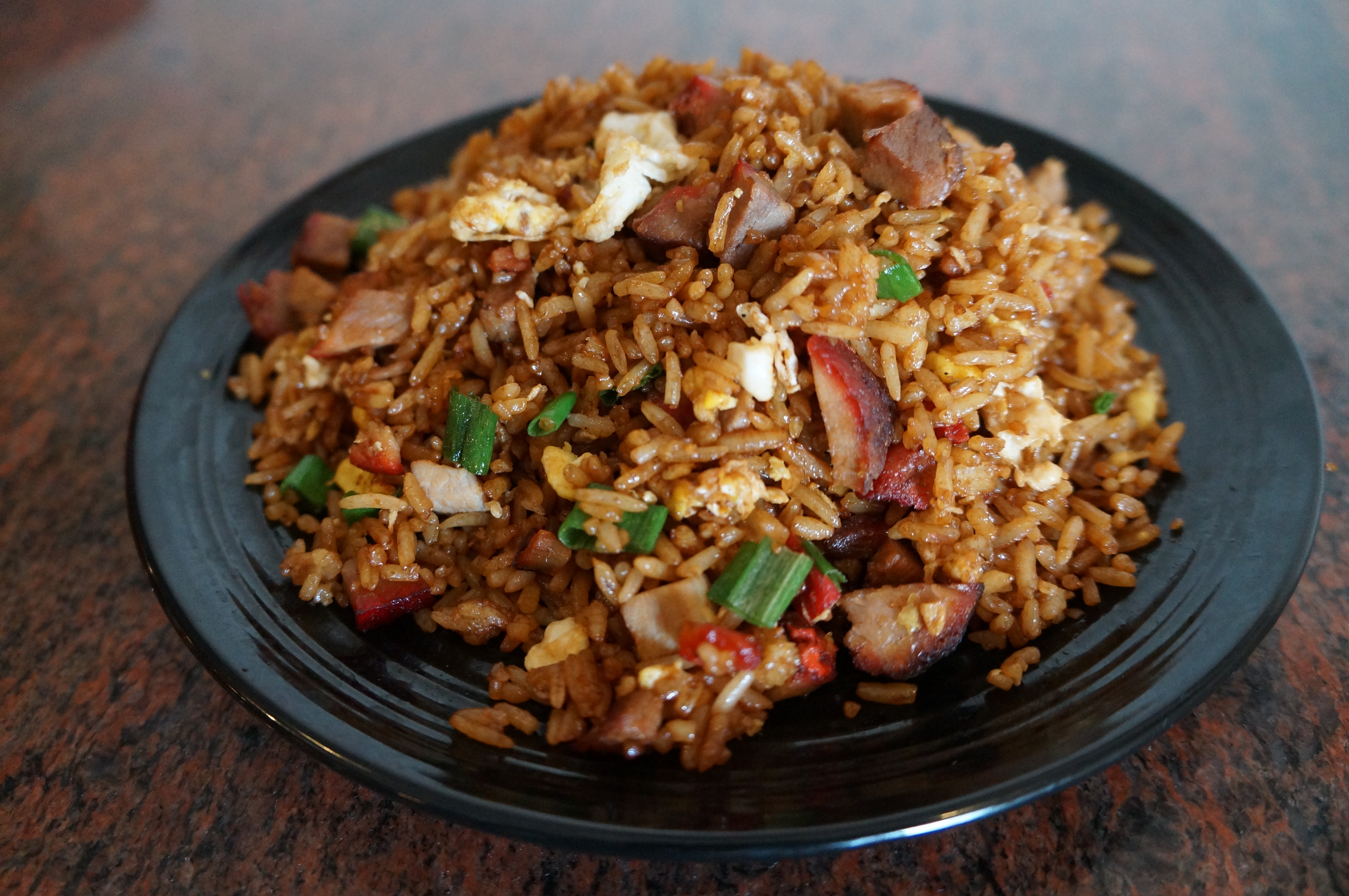 Order F4. Pork Fried Rice food online from Lucky Kitchen store, Phoenix on bringmethat.com