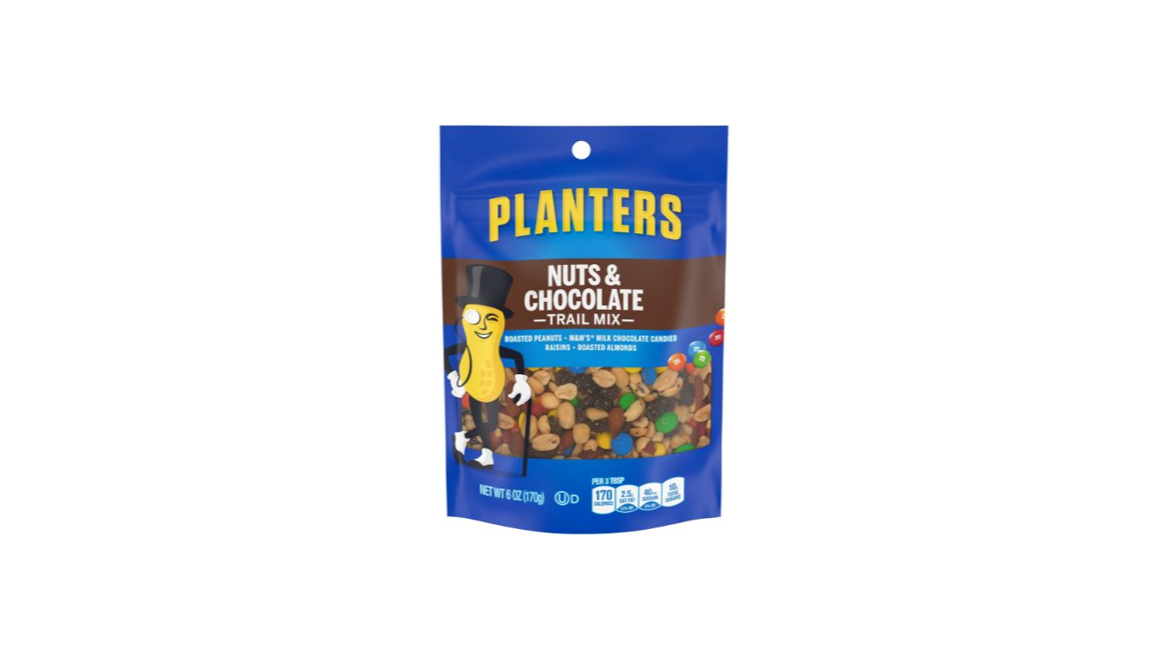 Order Planters Peanut Butter Trail Mix & Nut Chocolate 6 oz food online from Cafe Verdi Rebel store, Las Vegas on bringmethat.com
