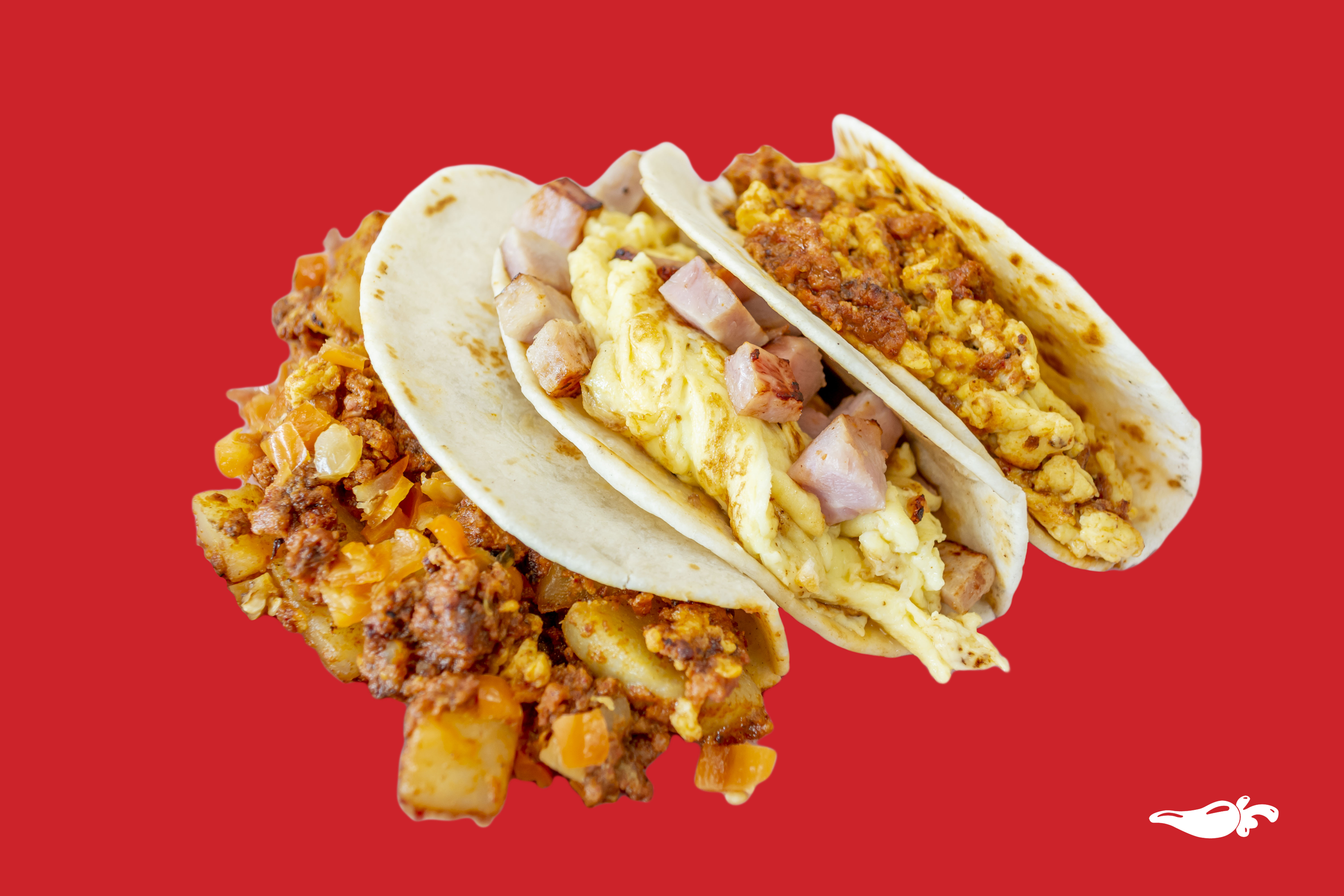 Order Create Your Own Taco Breakfast (2 items only) add'l add ons extra food online from Habaneros store, Mansfield on bringmethat.com
