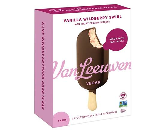 Order Vegan Vanilla Wildberry Swirl Bars food online from Van Leeuwen Ice Cream store, Dallas on bringmethat.com