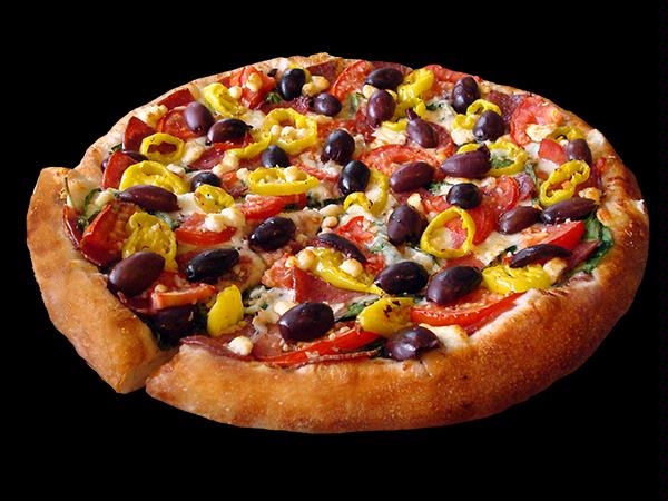 Order Small - Greek-'Za Mediterranean food online from B.C. Pizza store, Traverse City on bringmethat.com