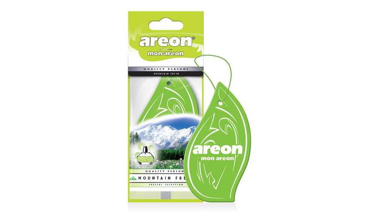 Order Areon Car Hanging Air Freshener, Mountain Fresh food online from Route 7 Food Mart store, Norwalk on bringmethat.com