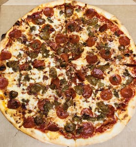 Order  Meat Lovers Pizza food online from La Nonna Pizzeria store, North Plainfield on bringmethat.com