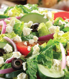 Order Greek Salad food online from Villa Pizza store, South Plainfield on bringmethat.com