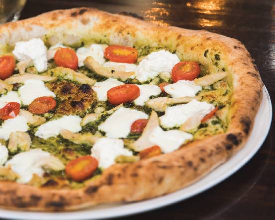 Order Chicken Pesto Pizza food online from Midici Wood Fired Pizza & Kitchen store, Hawthorne on bringmethat.com