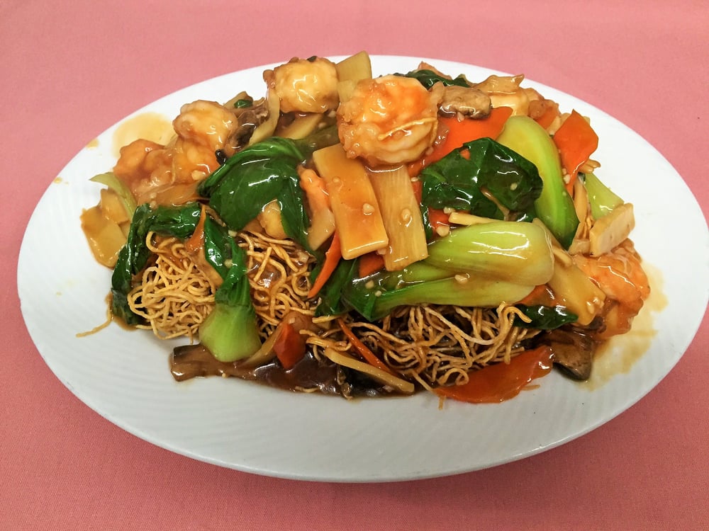 Order Shrimp Pan Fried Noodles food online from China Garden store, Woodland Hills on bringmethat.com