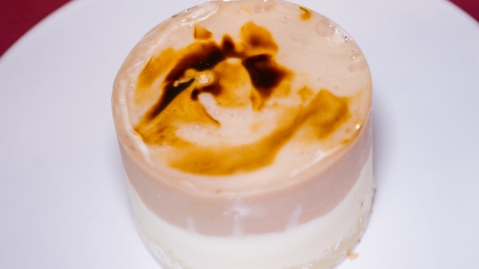 Order Coconut Caramel Mousse Cake food online from Pho Hoang store, Houston on bringmethat.com