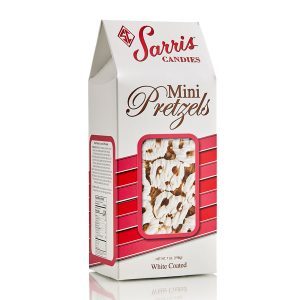 Order Mini White Chocolate Pretzels food online from Gift Basket World store, Irwin on bringmethat.com