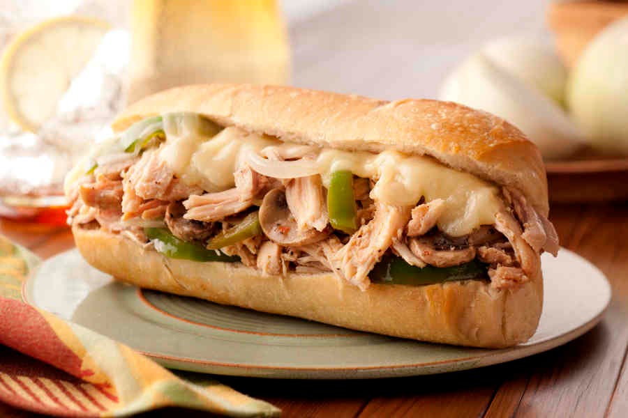 Order Chicken Philly Sub - Full 10'' food online from Bulldawgs Pizza store, Athens on bringmethat.com