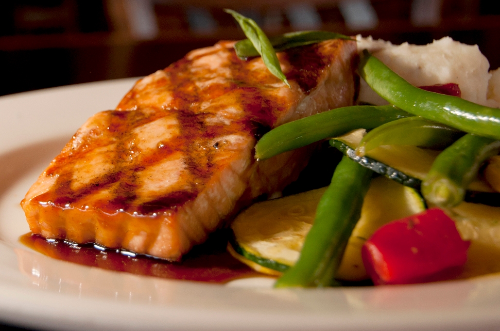 Order Northwest BBQ Salmon food online from Austin's American Grill store, Fort Collins on bringmethat.com