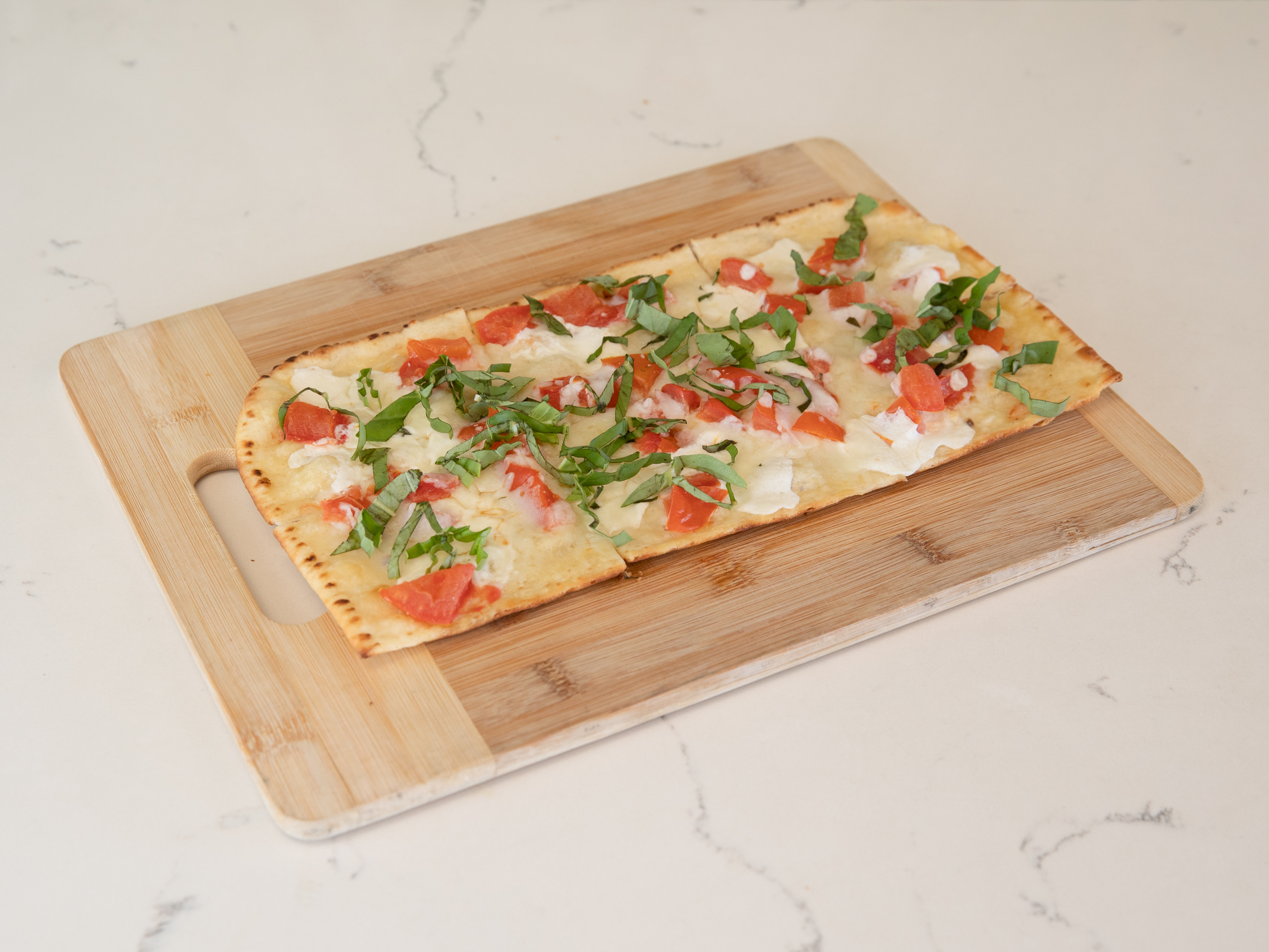Order Margherita Flatbread food online from Classics Flowers Cafe Bakery store, Cypress on bringmethat.com