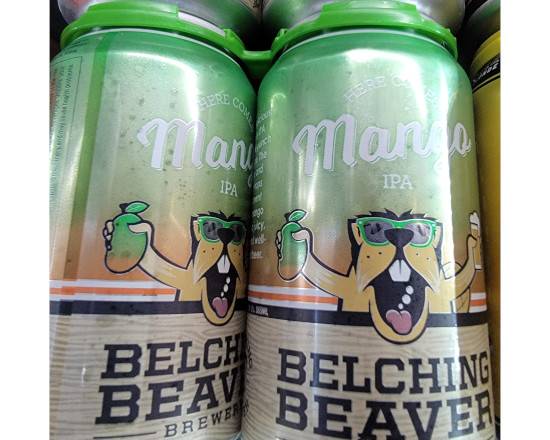 Order Belching Beaver Mango IPA 6pk. 12oz. CANS  food online from Hub Market & Deli store, San Diego on bringmethat.com