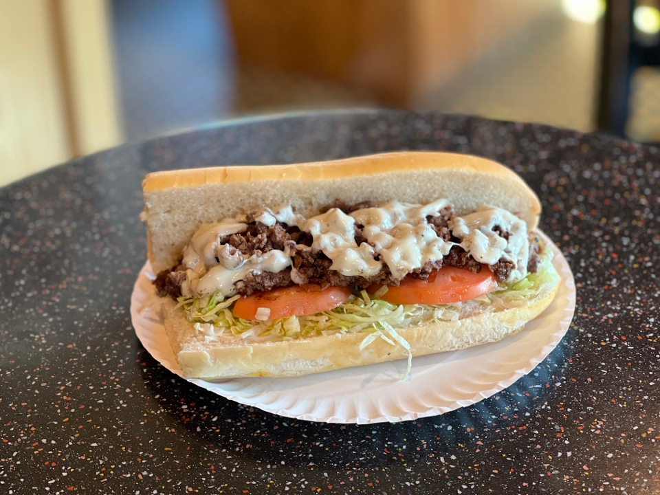 Order *Chopped Cheese - Medium food online from Pellegrino's Deli Cafe store, Rochester on bringmethat.com