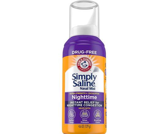 Order Simply Saline Nasal Mist - Nighttime - 4.6 Oz food online from East Cooper Family Pharmacy store, Mt Pleasant on bringmethat.com