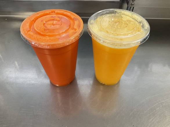 Order Fresh Squeeze Orange or Carrot Juice food online from Melo Burger store, Inglewood on bringmethat.com