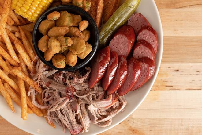 Order Two Meats food online from Rib Crib BBQ store, Sand Springs on bringmethat.com