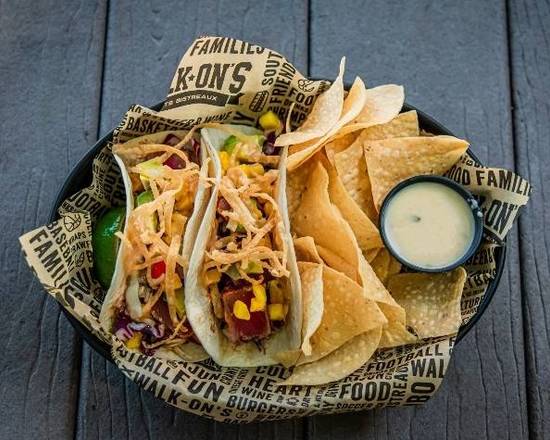 Order Tuna Tacos food online from Walk-On's Sports Bistreaux store, Hollywood Park on bringmethat.com