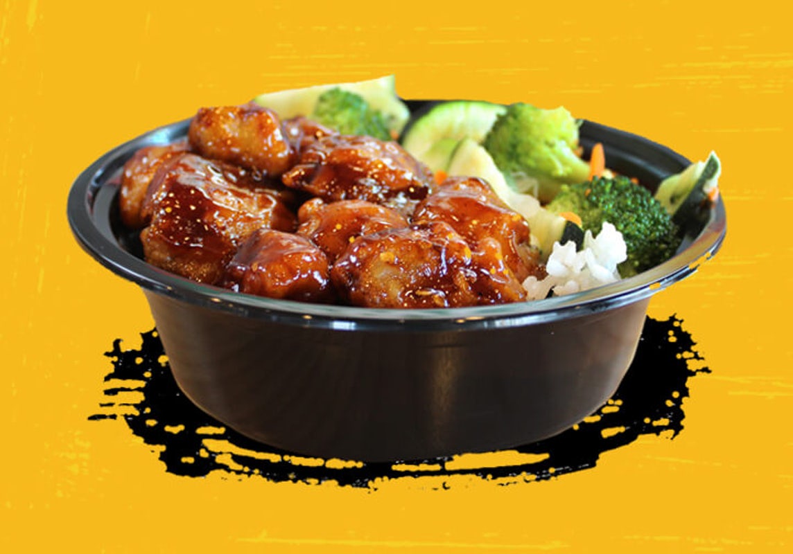 Order Mad Spicy Orange Chicken Bowl food online from Teriyaki Madness store, Great Falls on bringmethat.com