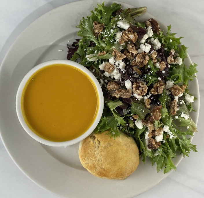 Order Salad and Soup food online from The Rolling Pin Cafe store, Westwood on bringmethat.com