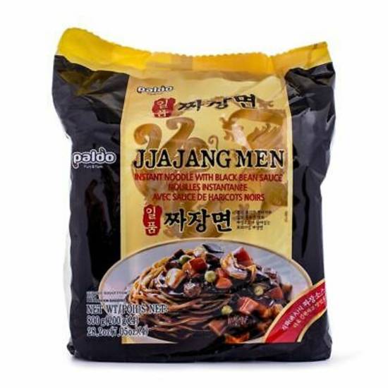 Order Paldo Jjajangmen  Noodles - 4 Pack food online from IV Deli Mart store, Goleta on bringmethat.com