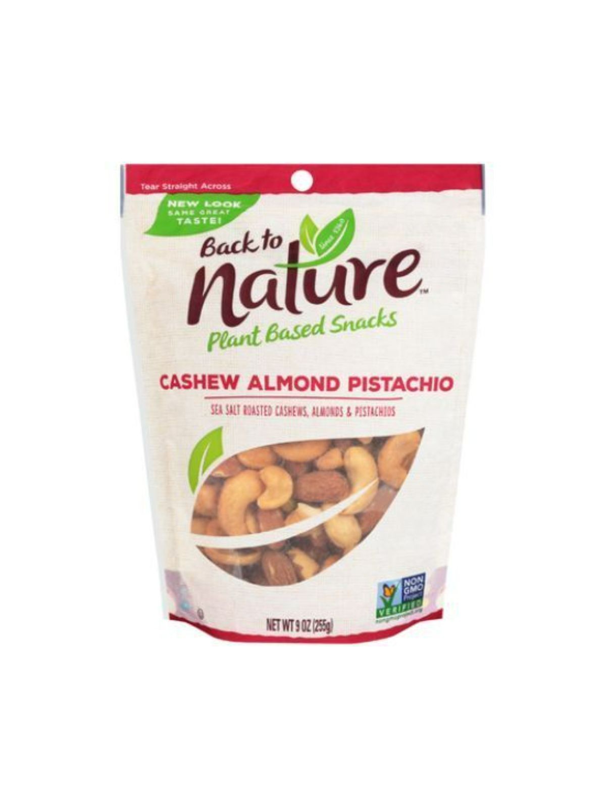 Order Back To Nature Cashew Almond Pistachio (9 oz) food online from Stock-Up Mart store, Minneapolis on bringmethat.com