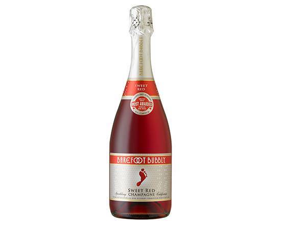 Order Barefoot Bubbly Sweet Red, 750mL champagne (9.5% ABV) food online from Signal Liquor store, Signal Hill on bringmethat.com