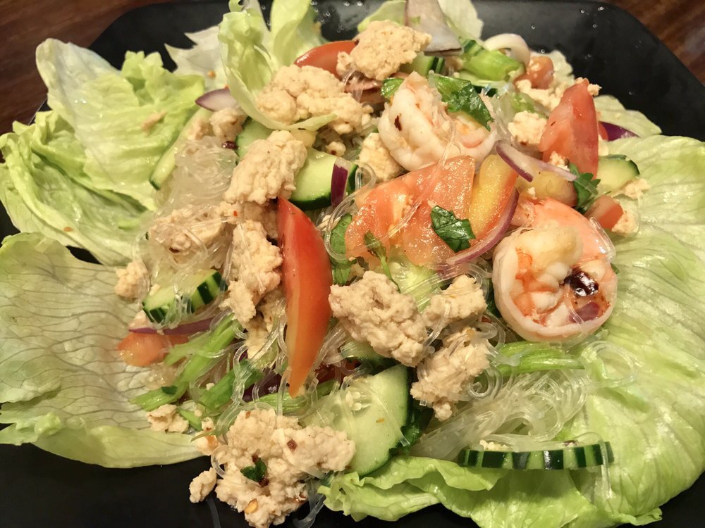 Order Y5. Bean Thread Salad food online from Baan Thai Restaurant store, Las Vegas on bringmethat.com