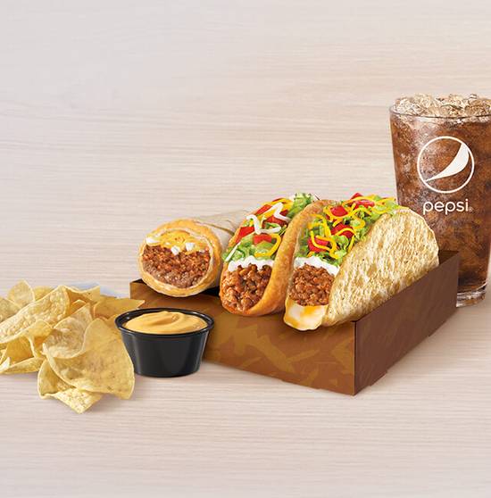 Order Plant Based Crispy Melt Taco Deluxe Box food online from Taco Bell store, Warrior on bringmethat.com