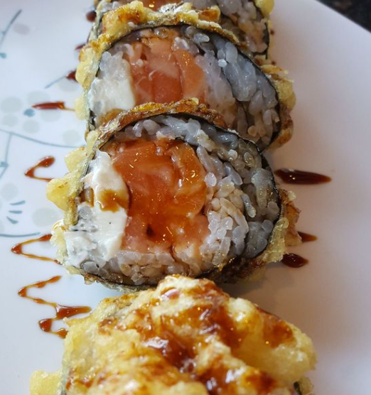 Order 37. Philly Crunch Roll (8pcs) food online from Soyokaze Sushi store, Garden Grove on bringmethat.com