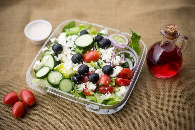 Order Large Greek Salad food online from Pizza Express store, Albany on bringmethat.com