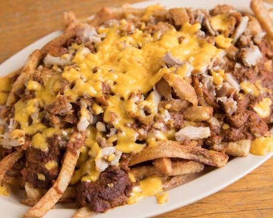 Order Chicken Chili Cheese Fries food online from Roscoe's House of Chicken & Waffles- store, Inglewood on bringmethat.com