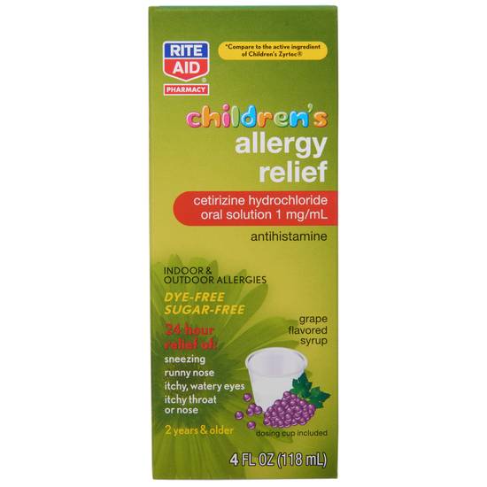 Order Rite Aid Children's Allergy Relief Grape (4 oz) food online from Rite Aid store, CONCORD on bringmethat.com