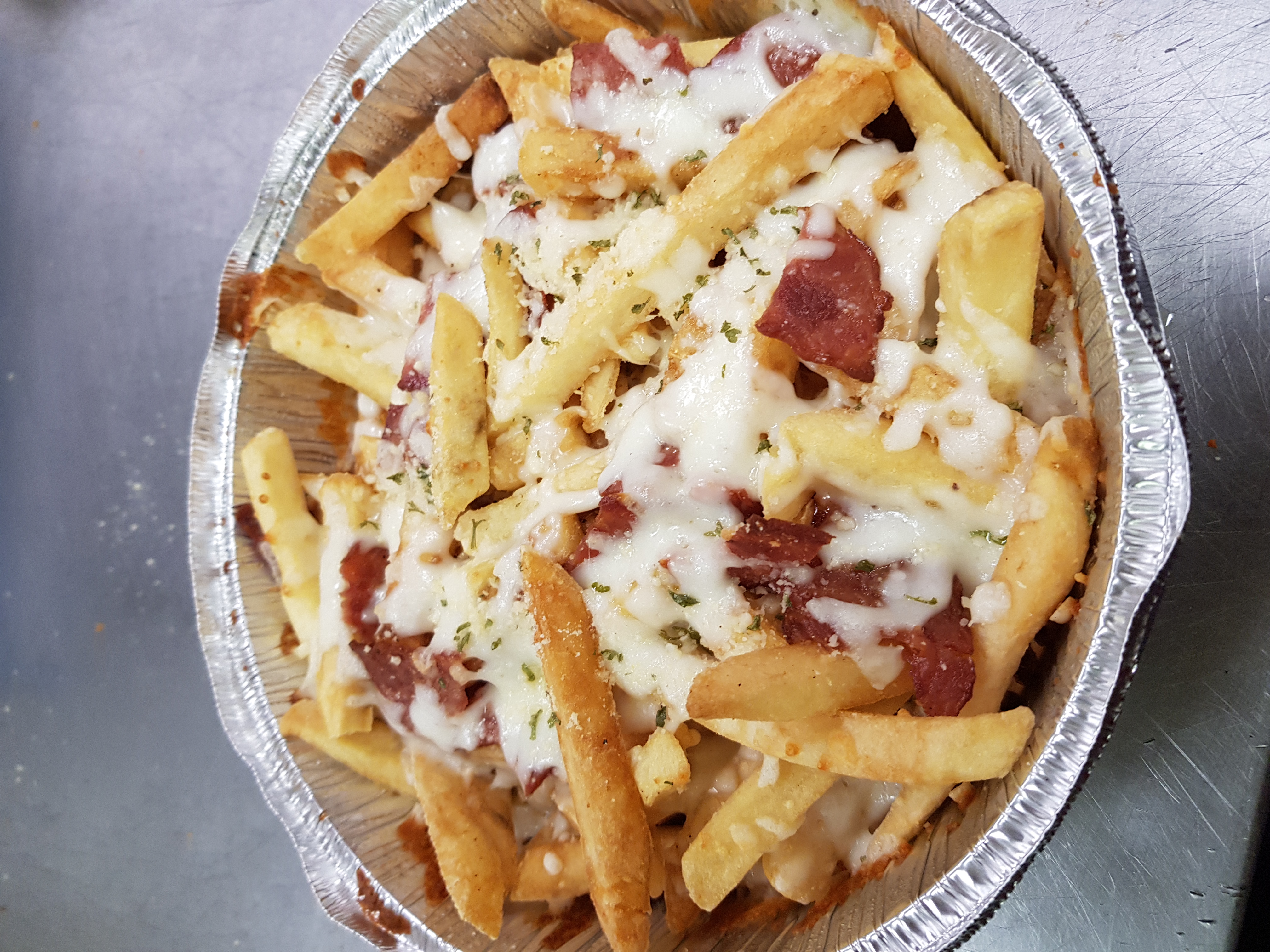 Order Bacon Cheese Fries food online from Roma Pizza store, Blacksburg on bringmethat.com