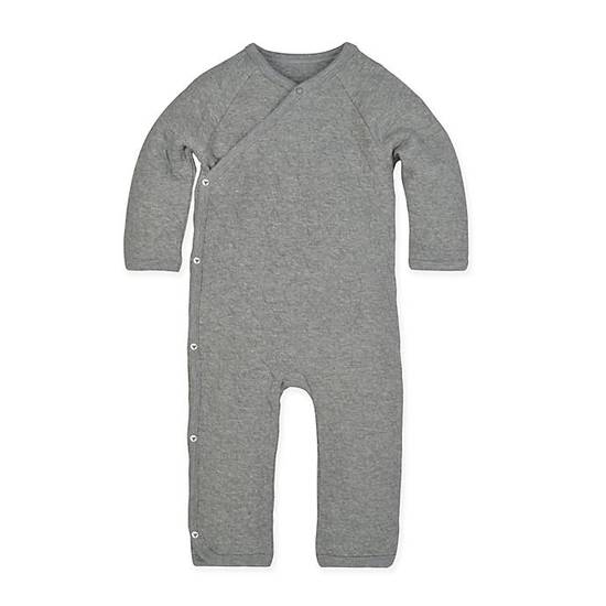 Order Burt's Bees Baby® Preemie Quilted Bee Coverall in Grey food online from Bed Bath & Beyond store, Lancaster on bringmethat.com