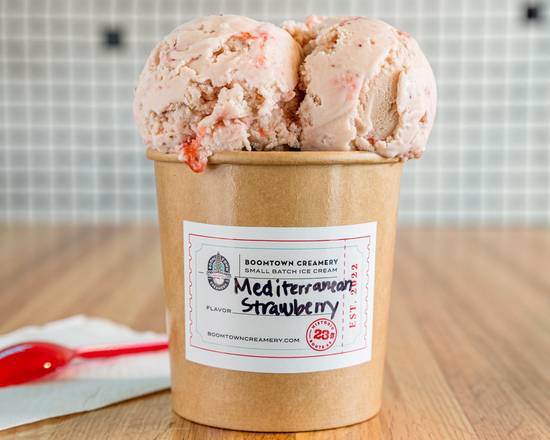 Order Pint- Mediterranean Strawberry food online from Boom Town Creamery store, Oklahoma City on bringmethat.com
