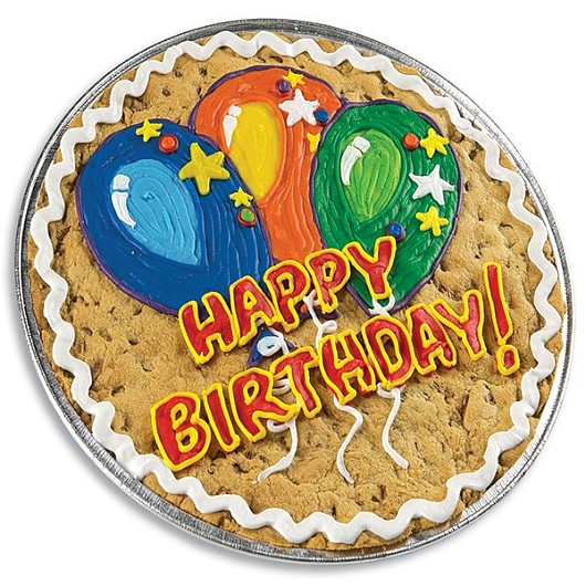 Order PC16. Birthday Balloons Cookie Cake food online from Cookies By Design store, Naperville on bringmethat.com