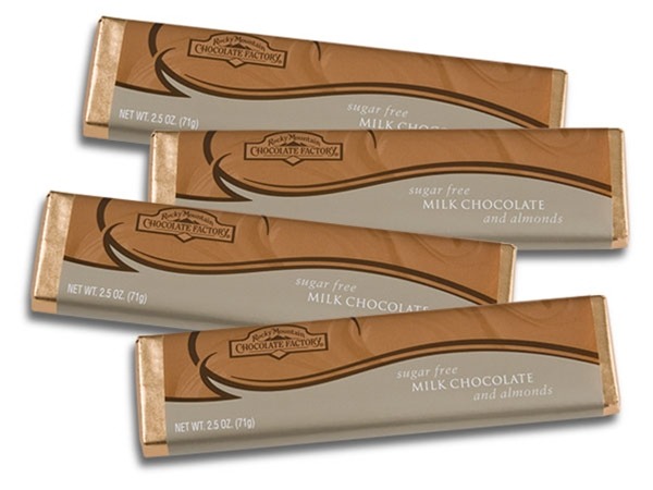 Order Sugar Free Milk Chocolate Candy Bars with Almonds food online from Rocky Mountain Chocolate Factory store, Salt Lake City on bringmethat.com