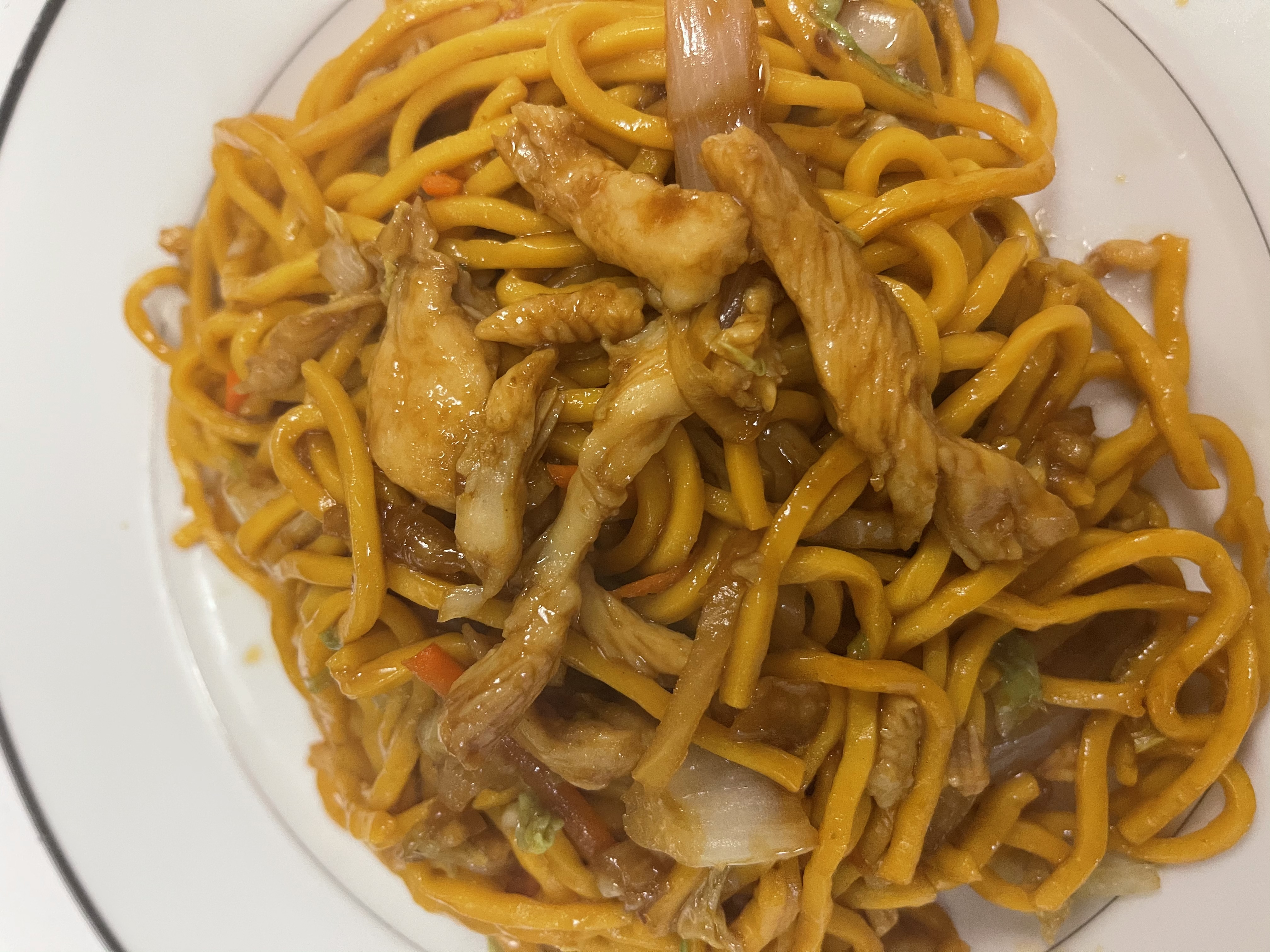 Order 38. Chicken Lo Mein food online from The Super Wok store, Media on bringmethat.com