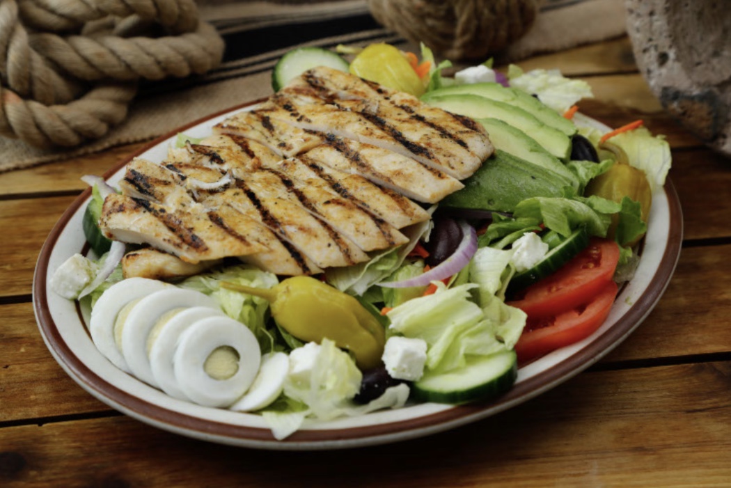 Order Greek Chicken Salad food online from Angelos 2 store, Garden Grove on bringmethat.com