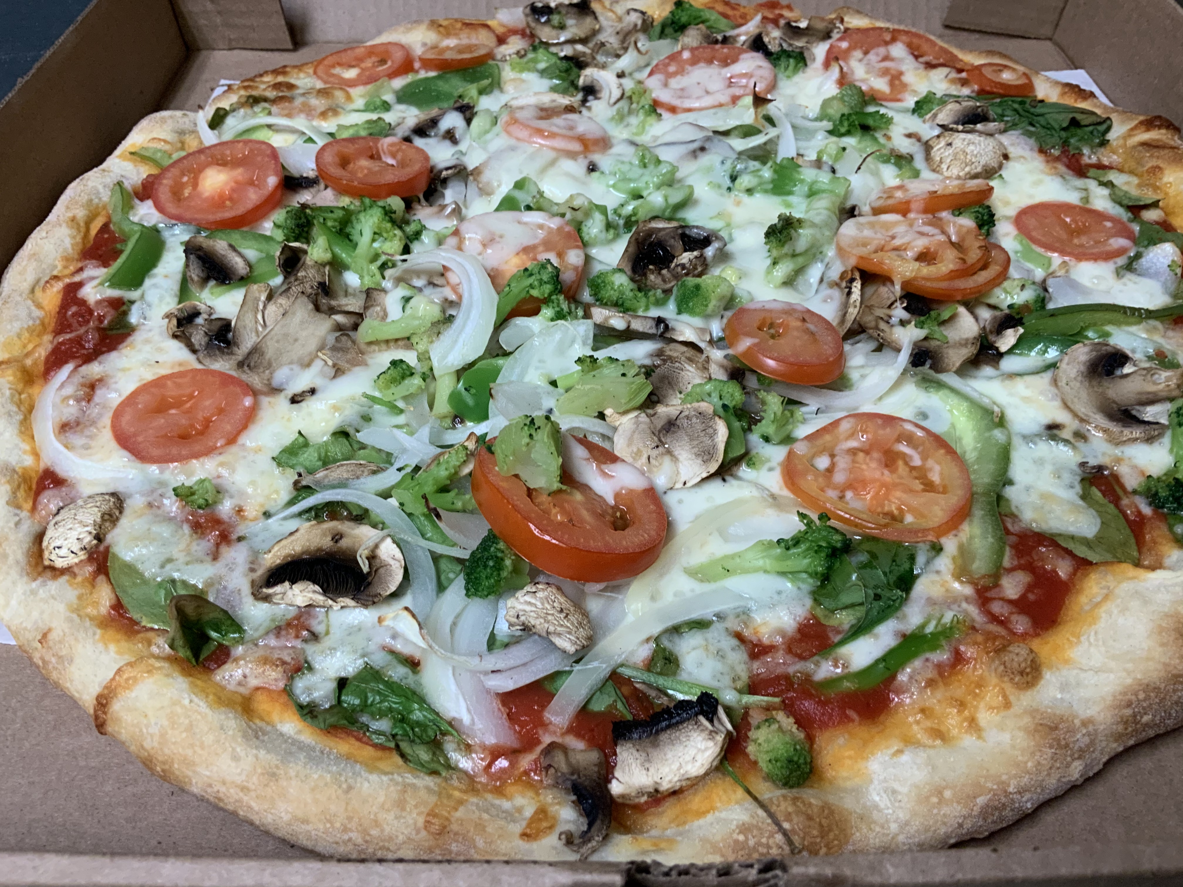 Order Veggie Special Pizza food online from Nino's Pizzarama store, Royersford on bringmethat.com