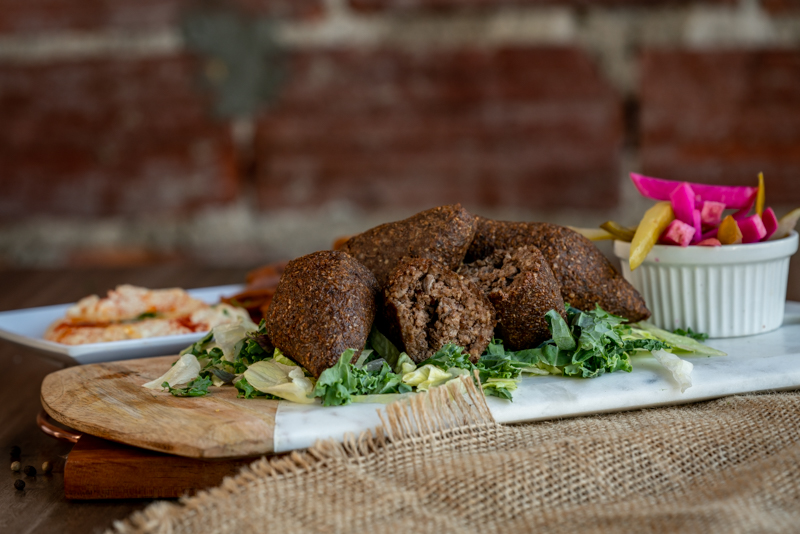 Order Fried Kibbeh Plate (4 Pcs.) food online from The Butcher Grille store, Dearborn on bringmethat.com