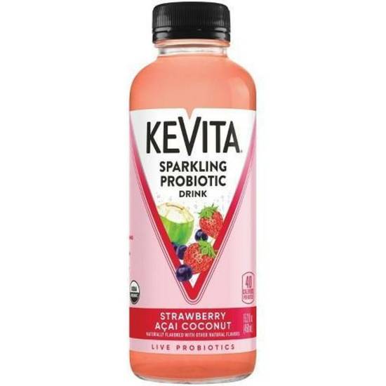 Order KeVita Sparkling Probiotic Drink - Strawberry Acai Coconut 15.2 fl oz food online from IV Deli Mart store, Goleta on bringmethat.com