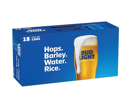 Order Bud Light 18 Pack Cans food online from Chevron store, La Quinta on bringmethat.com